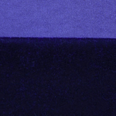 Бархат стрейч №14, 240 гр/м2, шир.160 см, (2,6 м/кг), цвет т.синий - купить в Туле. Цена 740.88 руб.