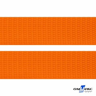 Оранжевый- цв.523 -Текстильная лента-стропа 550 гр/м2 ,100% пэ шир.25 мм (боб.50+/-1 м) - купить в Туле. Цена: 405.80 руб.