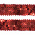 Тесьма с пайетками 3, шир. 20 мм/уп. 25+/-1 м, цвет красный - купить в Туле. Цена: 778.19 руб.