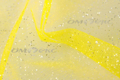 Сетка Глиттер, 40 гр/м2, шир.160см, цвет жёлтый - купить в Туле. Цена 163.01 руб.