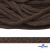 Шнур плетеный d-6 мм, 70% хлопок 30% полиэстер, уп.90+/-1 м, цв.1073-т.коричневый - купить в Туле. Цена: 594 руб.