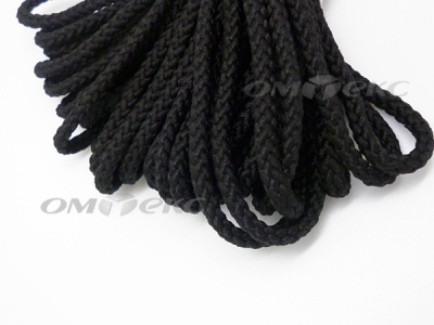 Шнур В-035 4 мм круп.плетение 100 м черный - купить в Туле. Цена: 156.40 руб.