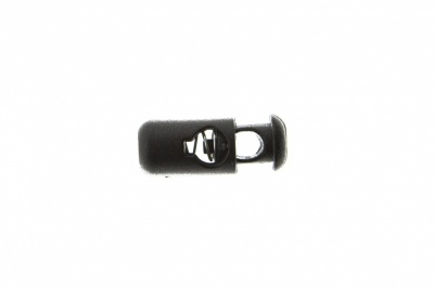 8108 Фиксатор пластиковый "Бочонок", 20х8 мм, цвет чёрный - купить в Туле. Цена: 1.29 руб.