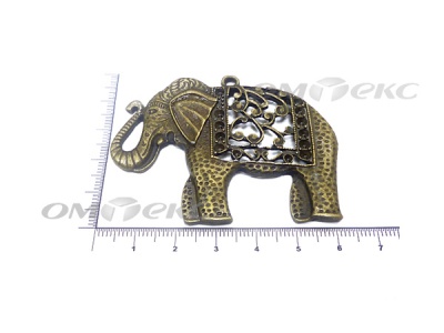 Декоративный элемент для творчества из металла "Слон"  - купить в Туле. Цена: 26.66 руб.