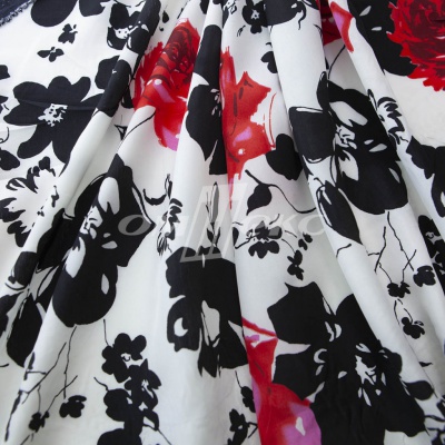 Плательная ткань "Фламенко" 22.1, 80 гр/м2, шир.150 см, принт растительный - купить в Туле. Цена 239.03 руб.