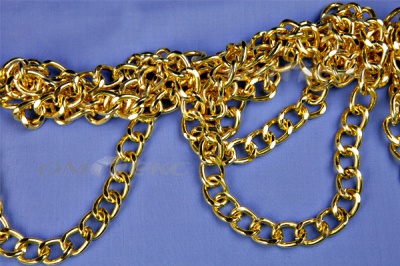 Цепь металл декоративная №11 (17*13) золото (10+/-1 м)  - купить в Туле. Цена: 1 341.87 руб.