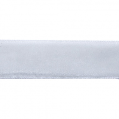 Лента бархатная нейлон, шир.12 мм, (упак. 45,7м), цв.01-белый - купить в Туле. Цена: 457.61 руб.