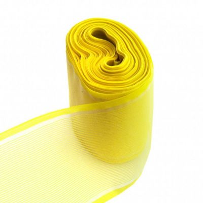 Лента капроновая, шир. 80 мм/уп. 25 м, цвет жёлтый - купить в Туле. Цена: 19.77 руб.