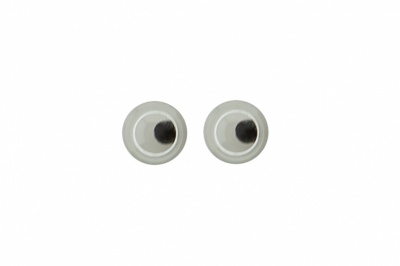 Глазки для игрушек, круглые, с бегающими зрачками, 3 мм/упак.100+/-5 шт, цв. -черно-белые - купить в Туле. Цена: 25.40 руб.