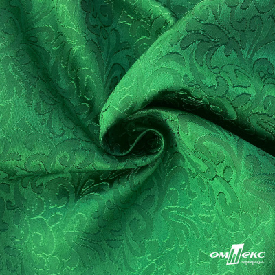 Ткань жаккард королевский, 100% полиэстр 180 г/м 2, шир.150 см, цв-зеленый - купить в Туле. Цена 293.39 руб.