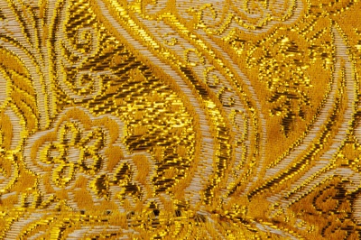 Ткань костюмная жаккард №12, 140 гр/м2, шир.150см, цвет жёлтый - купить в Туле. Цена 383.29 руб.