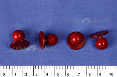 Пуговица поварская "Пукля", 10 мм, цвет красный - купить в Туле. Цена: 2.28 руб.