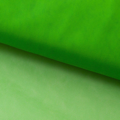 Фатин матовый 16-146, 12 гр/м2, шир.300см, цвет зелёный - купить в Туле. Цена 112.70 руб.