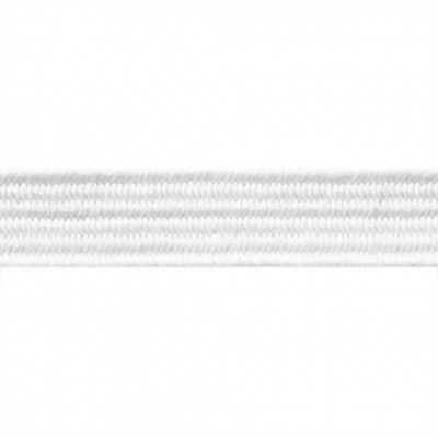 Резиновые нити с текстильным покрытием, шир. 6 мм (182 м/уп), цв.-белый - купить в Туле. Цена: 705.59 руб.