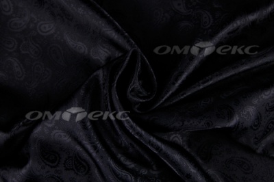 Ткань подкладочная жаккард Р14098, чёрный, 85 г/м2, шир. 150 см, 230T - купить в Туле. Цена 166.45 руб.