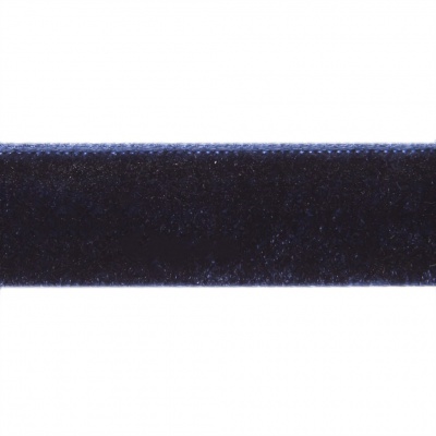 Лента бархатная нейлон, шир.12 мм, (упак. 45,7м), цв.180-т.синий - купить в Туле. Цена: 411.60 руб.