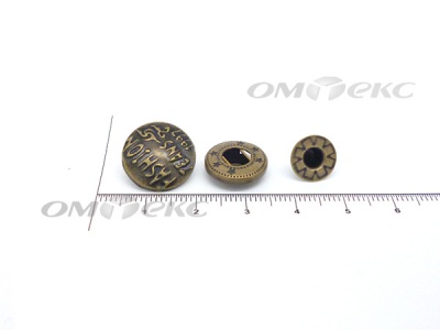 Кнопки металл 15 мм альфа антик с рис.№3  - купить в Туле. Цена: 2.90 руб.