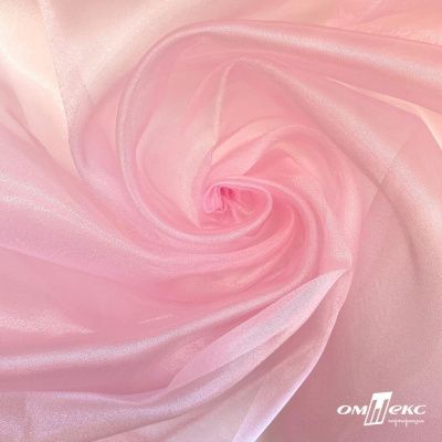 Ткань органза, 100% полиэстр, 28г/м2, шир. 150 см, цв. #47 розовая пудра - купить в Туле. Цена 86.24 руб.