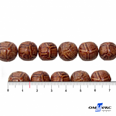 0125-Бусины деревянные "ОмТекс", 15 мм, упак.50+/-3шт - купить в Туле. Цена: 77 руб.