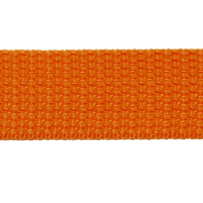 Стропа текстильная, шир. 25 мм (в нам. 50+/-1 ярд), цвет оранжевый - купить в Туле. Цена: 409.94 руб.