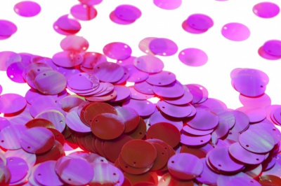 Пайетки "ОмТекс" россыпью,CREAM,круг 20 мм/упак.50+/-2 гр, цв. 15-розовый - купить в Туле. Цена: 80.12 руб.