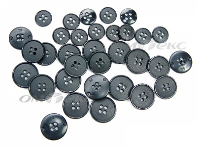 51926/15 мм (4 пр) черные пуговицы (брючные) - купить в Туле. Цена: 1.50 руб.