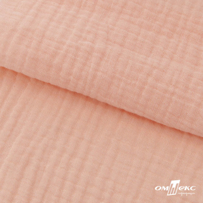 Ткань Муслин, 100% хлопок, 125 гр/м2, шир. 140 см #201 цв.(18)-розовый персик - купить в Туле. Цена 464.97 руб.