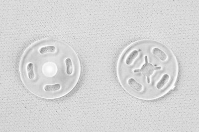 Кнопки пришивные пластиковые 13 мм, блистер 24шт, цв.-прозрачные - купить в Туле. Цена: 62.27 руб.
