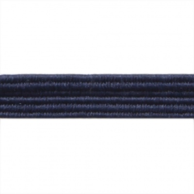 Резиновые нити с текстильным покрытием, шир. 6 мм ( упак.30 м/уп), цв.- 117-т.синий - купить в Туле. Цена: 152.05 руб.