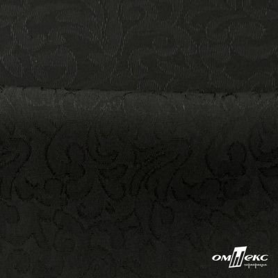 Ткань жаккард королевский, 100% полиэстр 180 г/м 2, шир.150 см, цв-черный - купить в Туле. Цена 296.39 руб.