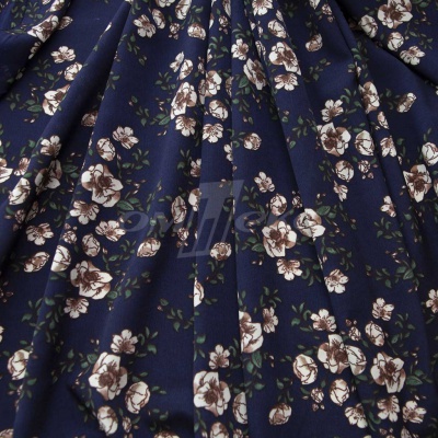 Плательная ткань "Фламенко" 3.2, 80 гр/м2, шир.150 см, принт растительный - купить в Туле. Цена 239.03 руб.