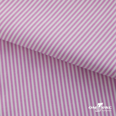 Ткань сорочечная Полоска Кенди, 115 г/м2, 58% пэ,42% хл, шир.150 см, цв.1-розовый, (арт.110) - купить в Туле. Цена 306.69 руб.