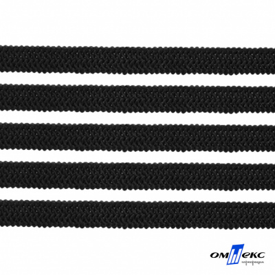 Лента эластичная вязанная (резинка) 4 мм (200+/-1 м) 400 гр/м2 черная бобина "ОМТЕКС" - купить в Туле. Цена: 1.78 руб.