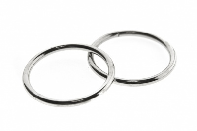 Кольцо металлическое №40 мм, цв.-никель - купить в Туле. Цена: 4.45 руб.