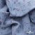 Ткань Муслин принт, 100% хлопок, 125 гр/м2, шир. 140 см, #2308 цв. 69 серо-голубой с цветком - купить в Туле. Цена 413.11 руб.
