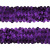 Тесьма с пайетками 12, шир. 30 мм/уп. 25+/-1 м, цвет фиолет - купить в Туле. Цена: 1 098.48 руб.