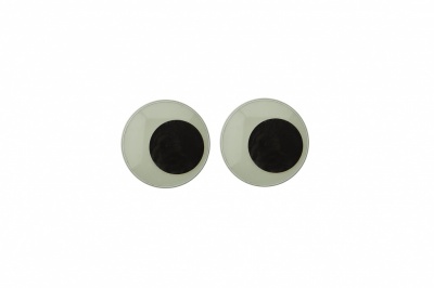 Глазки для игрушек, круглые, с бегающими зрачками, 8 мм/упак.100+/-2 шт, цв. -черно-белые - купить в Туле. Цена: 28.86 руб.