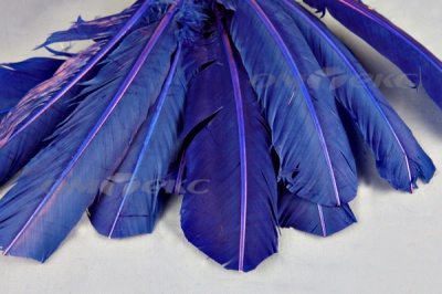 Декоративный Пучок из перьев, перо 23см/синий - купить в Туле. Цена: 12.34 руб.