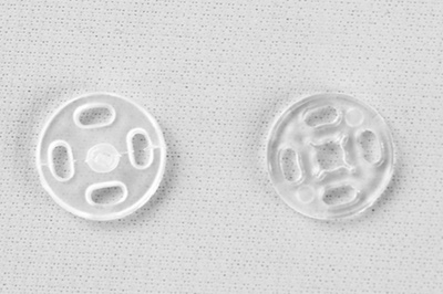 Кнопки пришивные пластиковые 11,5 мм, блистер 24шт, цв.-прозрачные - купить в Туле. Цена: 59.44 руб.