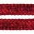 Тесьма с пайетками 3, шир. 35 мм/уп. 25+/-1 м, цвет красный - купить в Туле. Цена: 1 308.30 руб.